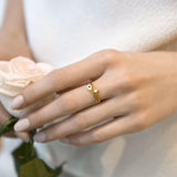 Orbit Infinity Drop Gold Plated Ring