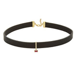 PREMIERE MWAH Diamond Choker 18K Gold Necklace w. Diamond & Ruby