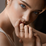 PREMIERE Carina 18K Guld Ring m. Diamant & Rubin