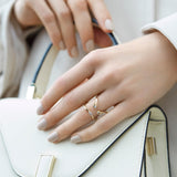 PREMIERE Florentina 18K Rosegold Ring w. Diamond & Chalcedony