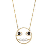 PREMIERE Paola 18K Gold Necklace w. Spinel & Pearl