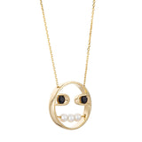 PREMIERE Paola 18K Gold Necklace w. Spinel & Pearl