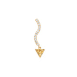 PREMIERE Octavia 18K Gold Ear Jacket w. Aquamarine, Citrin & Diamond