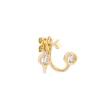 PREMIERE Octavia 18K Gold Ear Jacket w. Aquamarine, Citrin & Diamond