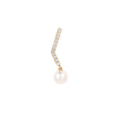 PREMIERE Paola 18K Gold Ear Jacket w. Pearl, Diamond & Spinel
