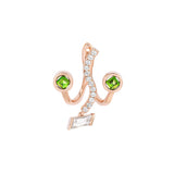 PREMIERE Violetta 18K Rosegold Ear Jacket w. Topaz, Diamond & Chrome diopside