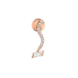 PREMIERE Violetta 18K Rosegold Ear Jacket w. Topaz, Diamond & Chrome diopside
