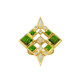 SPECTRUM Andante 18K Guld Ring m. Chrome diopside, Opal & Diamant