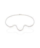 Radiant Pavé Choker 18K Whitegold Necklace w. Diamonds