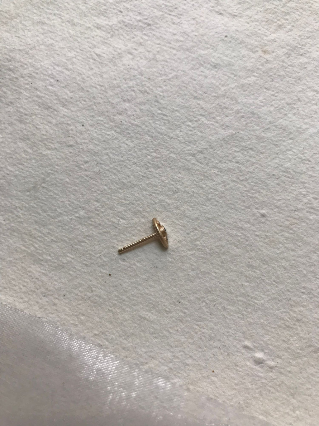 RAINBOW Lyserød/Grå 14K Guld Ørering m. Diamanter