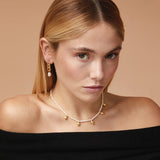 Ánfora 18K Gold Plated Necklace w. Pearls