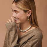 Collar Pebbles 18K Forgyldt Halskæde m. Månesten