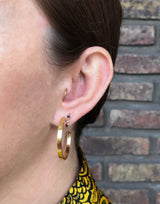 Rhythm Medium Gold Plated Hoop