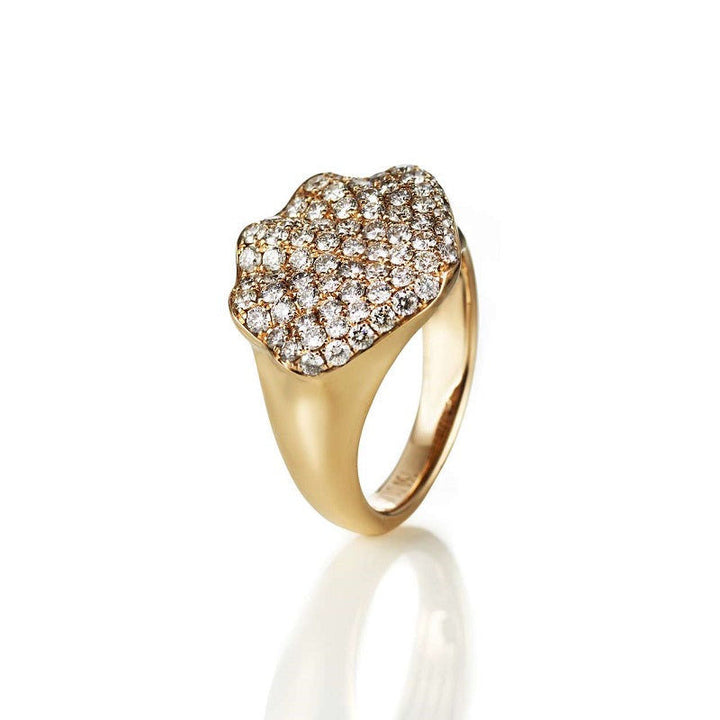 Seashell Dream Goldring aus 18K, Rosegold- oder Weißgold I Diamanten