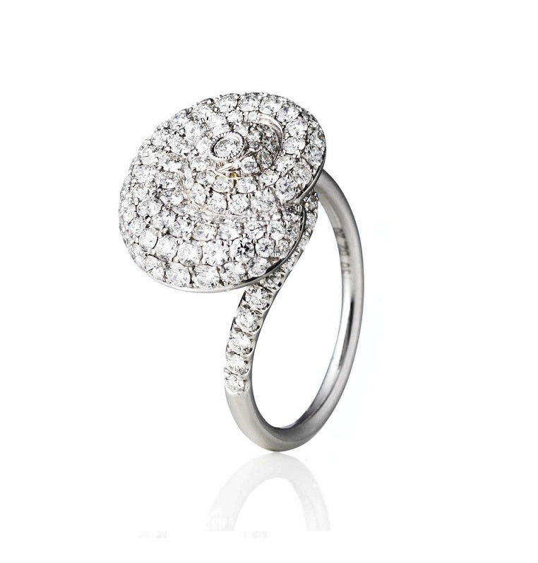 Conch Shell Dream Goldring I 18K, Rosegold- oder Weißgold I Diamanten