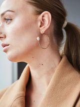Fryd 18K Gold Earring-Pendant w. Diamond & Pearl