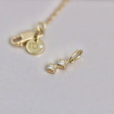 Raw Classic Harlequin 18K Gold Pendant w. Diamonds