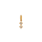 Raw Classic Harlequin 18K Gold Pendant w. Diamonds