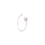 Fryd 18K Hvidguld Ørering-Vedhæng m. Diamant & Perle