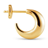 Tiny Single Pave 18K Gold Hoop w. Diamonds