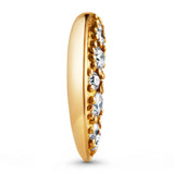 Tiny Single Pave 18K Gold Hoop w. Diamonds
