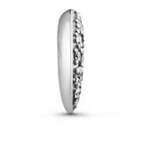Tiny Single Pave 18K White Gold Hoop w. Diamonds