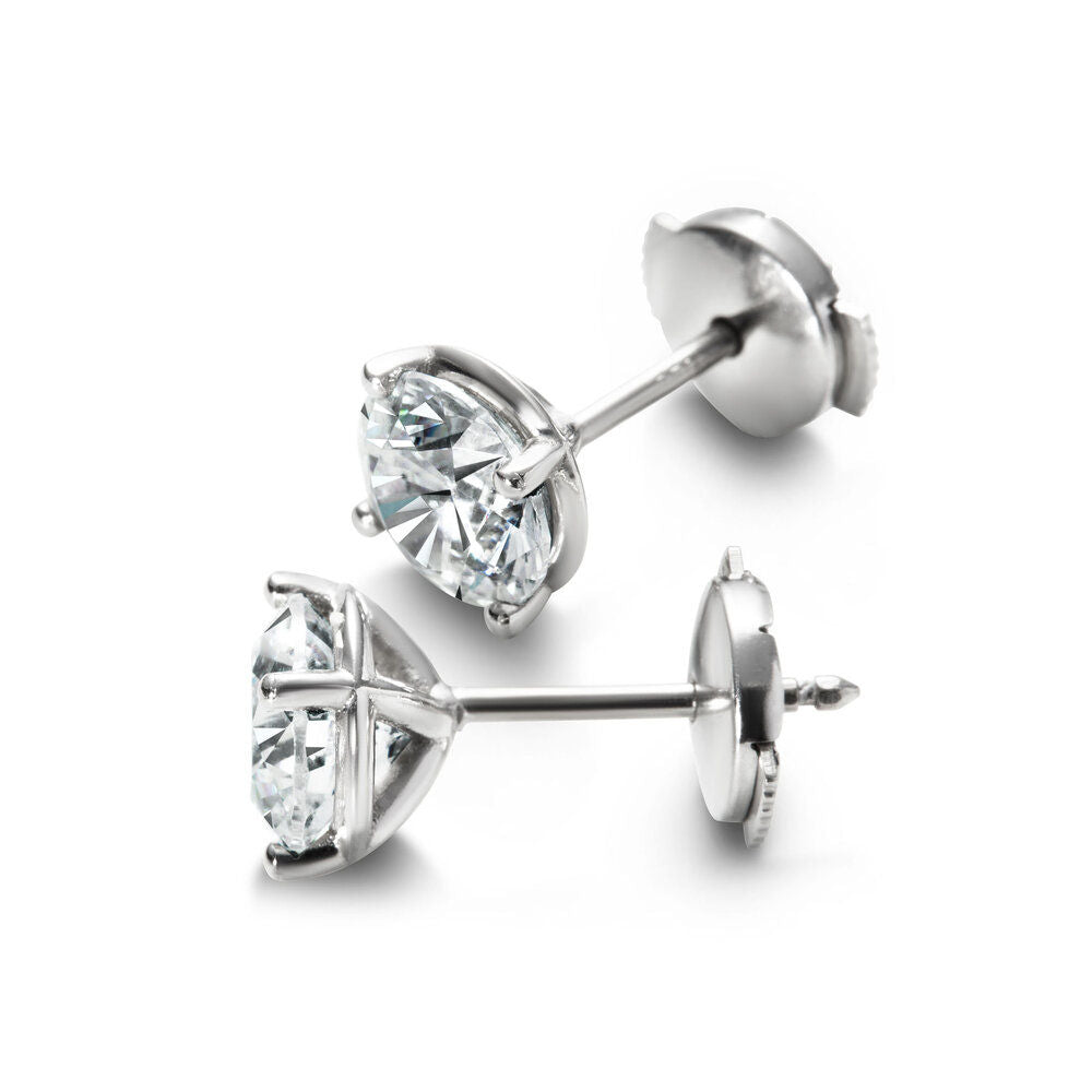 Solitaire Ohrstecker aus 18K Weißgold I Diamanten