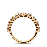 Band 18K Guld Ring m. Diamanter