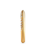 Single Pave 18K Gold Ring w. Diamonds