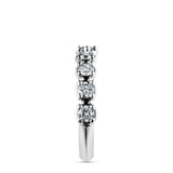 Band 18K Hvidguld Ring m. Diamanter
