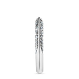 Double Pave 18K White Gold Ring w. Diamonds
