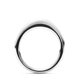 Single Pave 18K White Gold Ring w. Diamonds