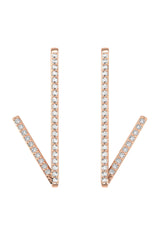 Romance 18K Rosaguld Ørering m. Lab-Grown Diamanter