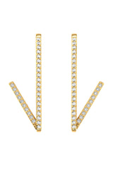 Romance 18K Guld Ørering m. Lab-Grown Diamanter