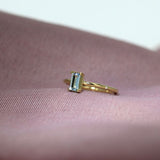Nord Turned 18K Gold Ring w. Aquamarine