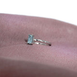 Nord Turned 18K Whitegold Ring w. Aquamarine