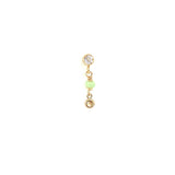 Rosina 14K Goldfilled Stud w. Topaz & Vintage Glass Bead