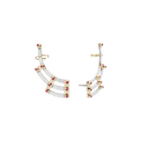 Ruby District Earrings Silver, Gold