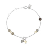 Armband aus Silber Armband 14K goldbesetzt & Quartz