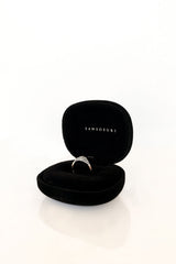 Signet 18K Rosegold & Whitegold Ring w. Diamonds