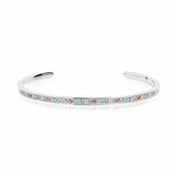 Valiano Silver Bangle w. Blue, White, Yellow, Purple & Pink Zirconias