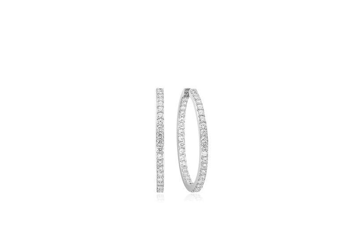 Bovalino Silver Earrings w. White Zirconias