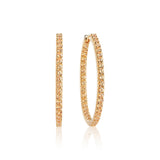 Valiano Gold Plated Hoops w. Yellow Zirconias