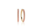 Ellera Grande Gold Plated Hoops w. Pink Zirconias