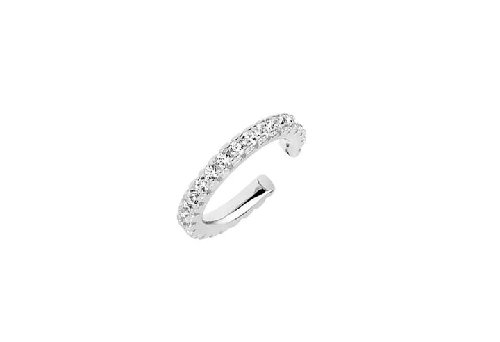 Ellera Piccolo Silver Ear Cuffs w. White Zirconias
