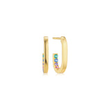 Capizzi Small 18K Forgyldte Hoops m. Zirkoner