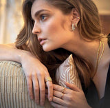 Capri Piccolo Silver Earrings w. White Zirconias