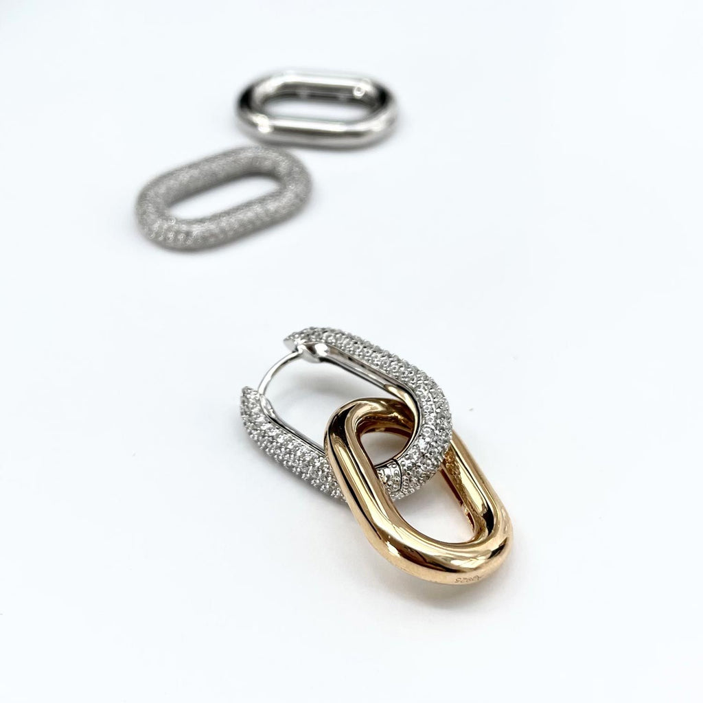 Link Capri Pianura Gold Plated Earrings