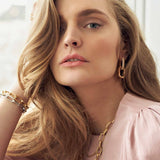Link Capri Pianura Gold Plated Earrings