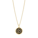 Novara Gold Plated Necklace w. Black Zirconias
